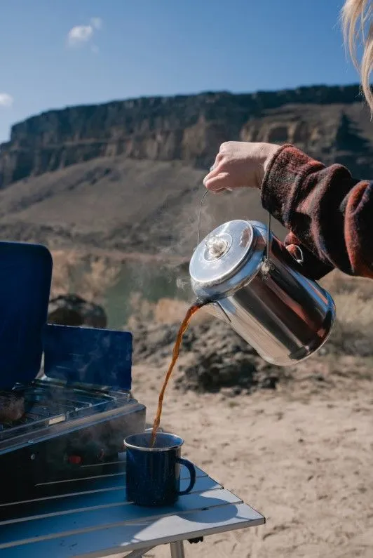 ALUMINUM PERCOLATOR COFFEE POT